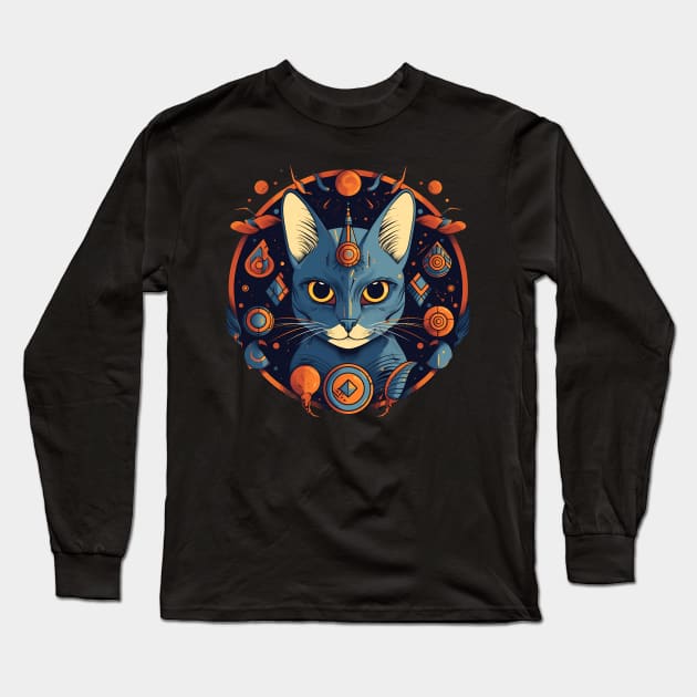 Egyptian Cat Halloween, Cat Lover Long Sleeve T-Shirt by dukito
